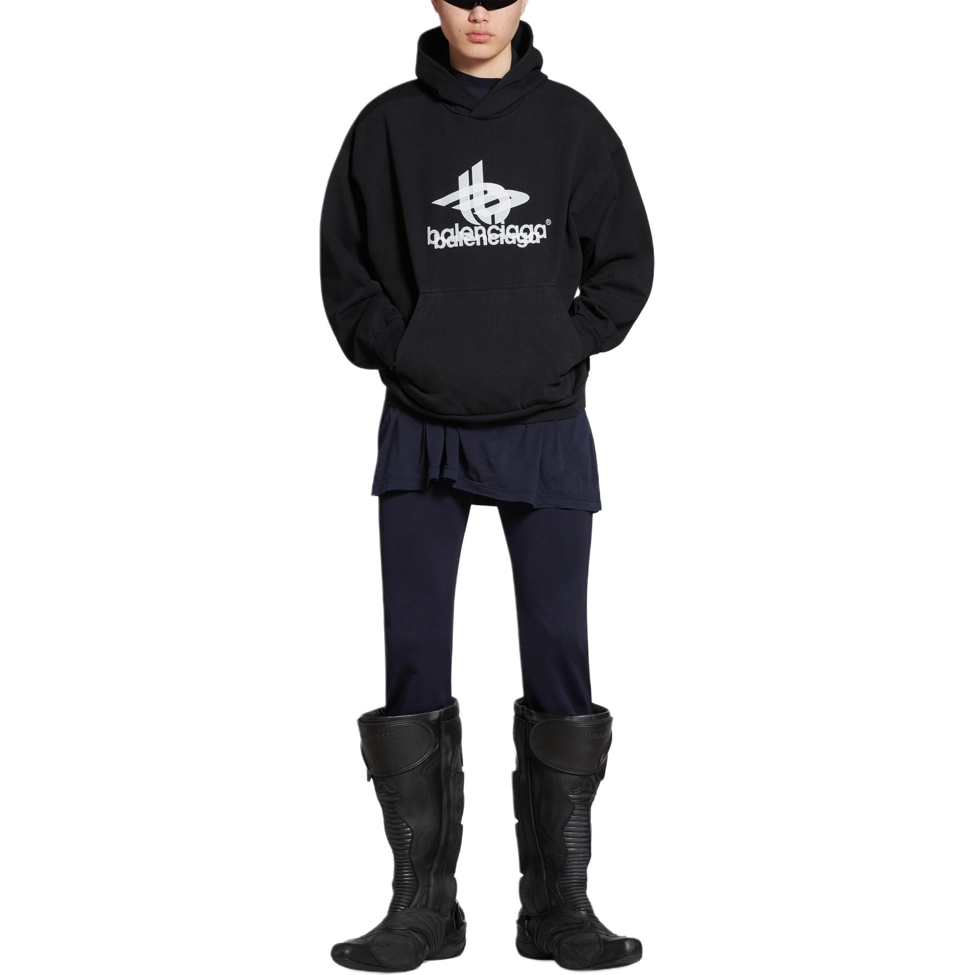 Balenciaga Logo Hoodie Black — фото 9