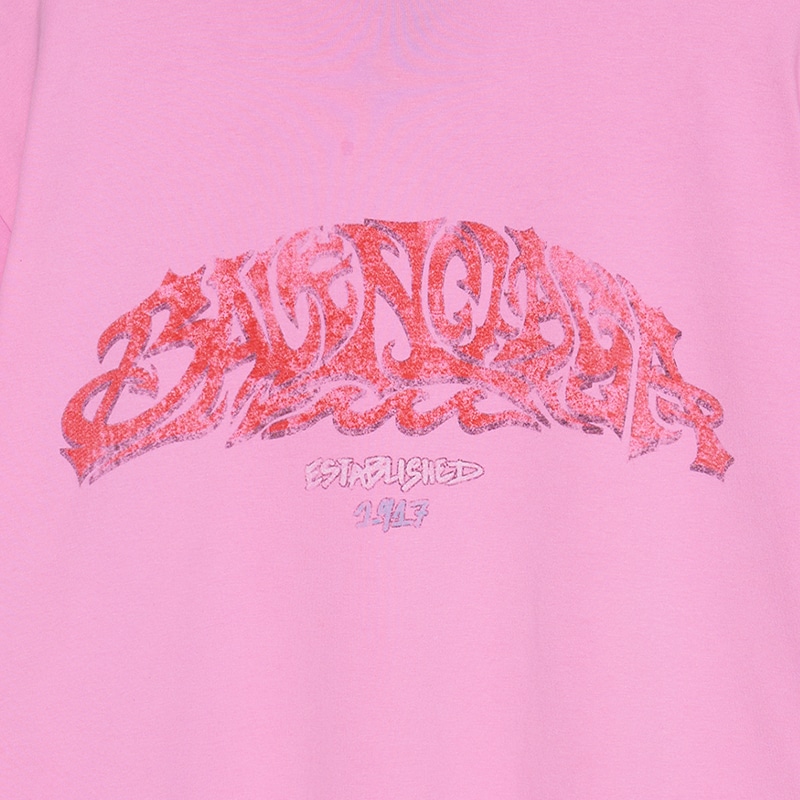 Balenciaga SS23 Pink Graphic T-Shirt — фото 5