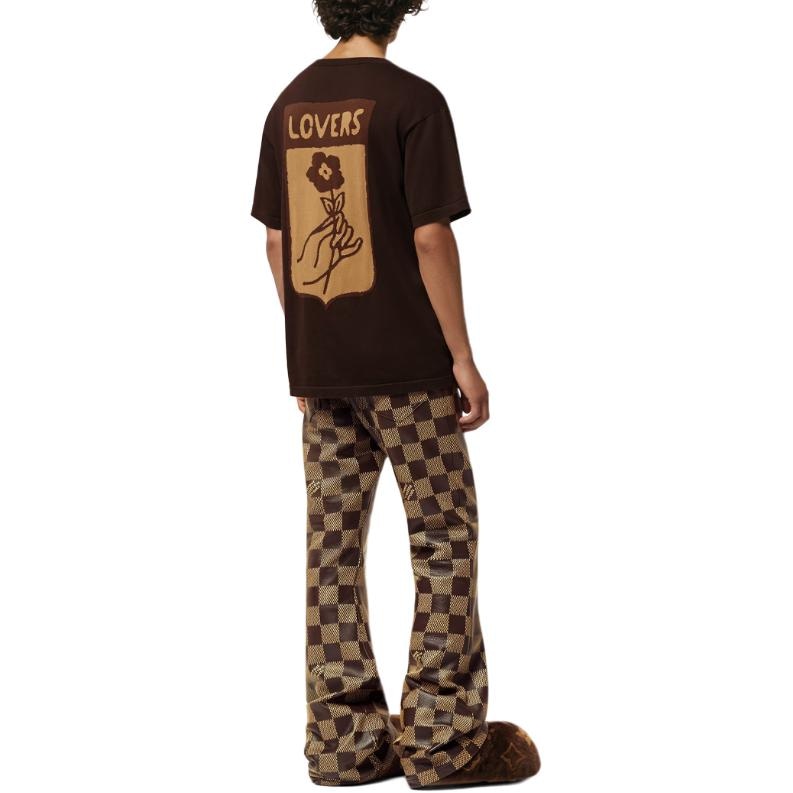Louis Vuitton SS24 Cartoon Print T-Shirt Brown — фото 3