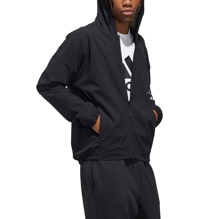 Adidas Hooded Jacket Black — фото 5