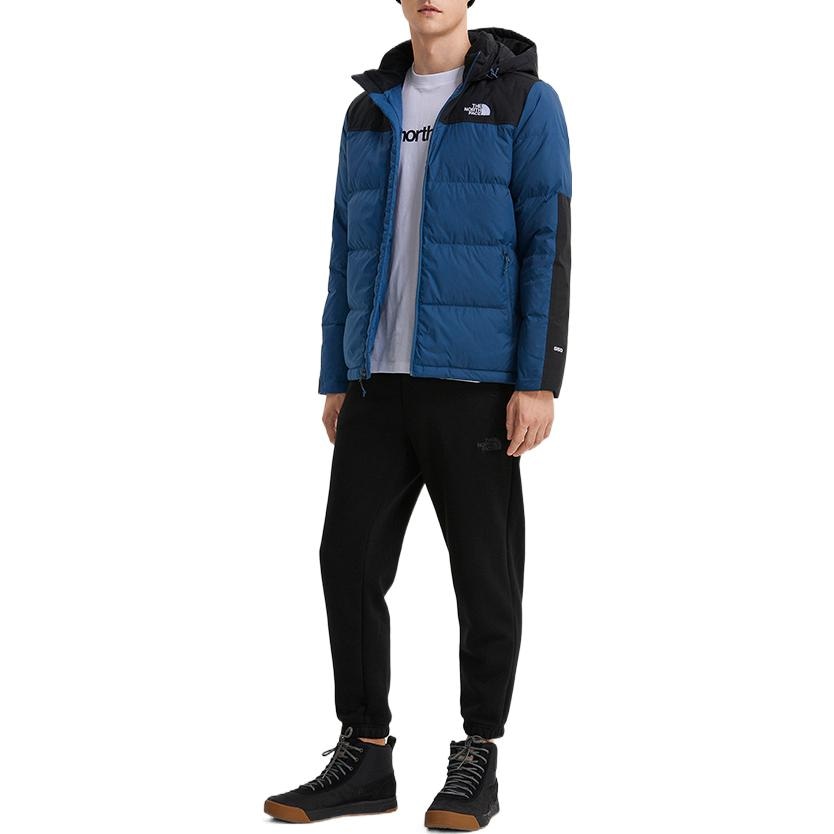 The North Face FW22 Logo Print Colorblock Down Jacket — фото 3