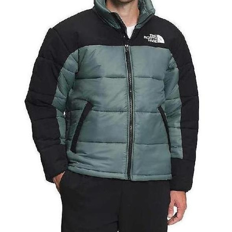The North Face Printed Logo Zip-Up Down Jacket Light Blue — фото 1