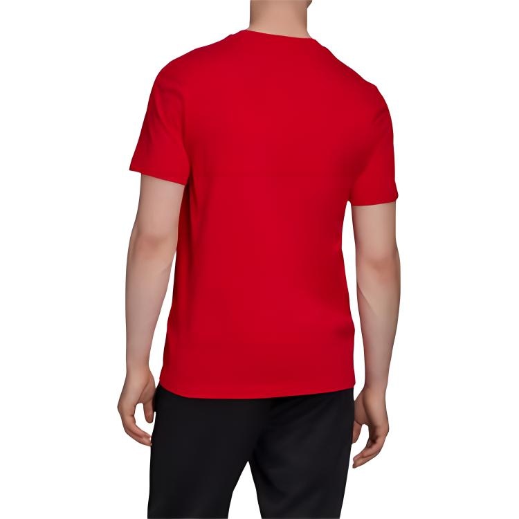Adidas neo Casual Breathable Letter T-Shirt Red — фото 3