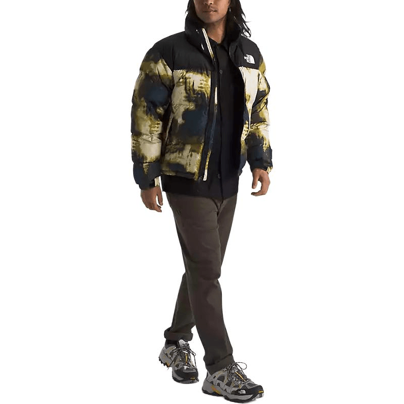 The North Face Hoodie Zip Jacket Men Midnight Gasoline Bleach Print Black — фото 8