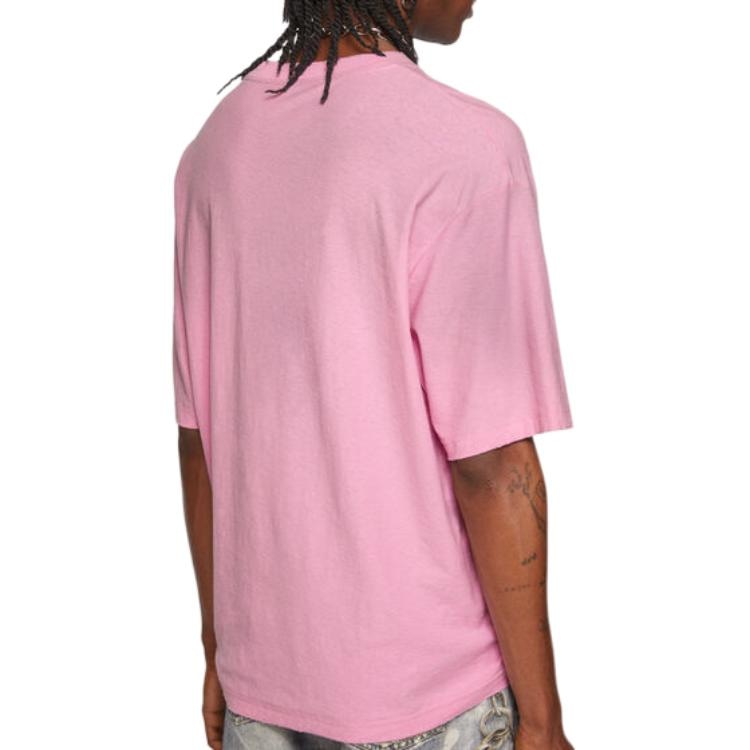 Acne Studios Retro Logo Crewneck T-Shirt Pink — фото 1