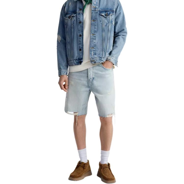 Zara Denim Shorts Light Blue — фото 5