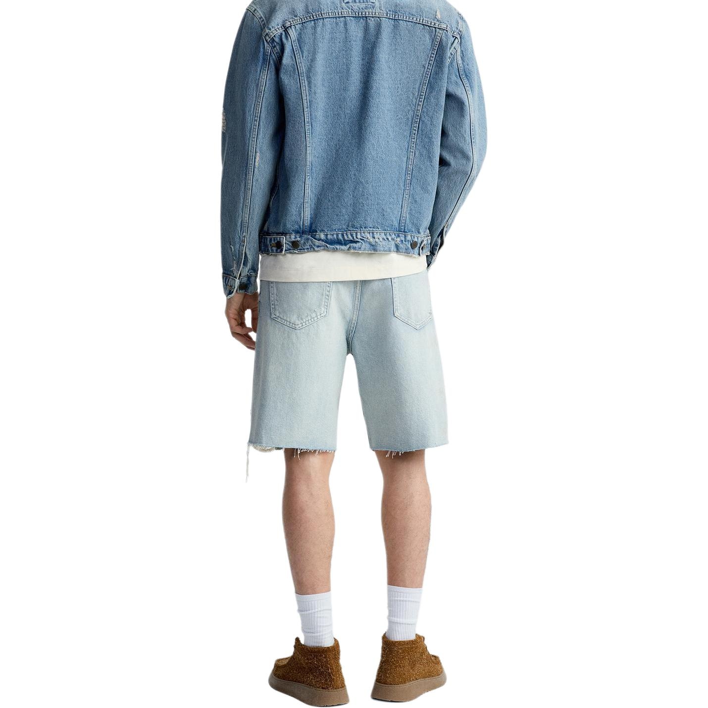 Zara Denim Shorts Light Blue — фото 4