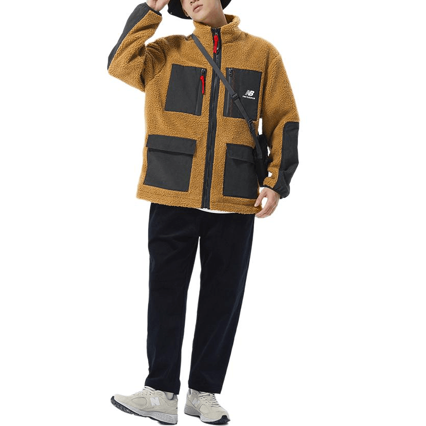 New Balance Fleece Jacket Brown — фото 6