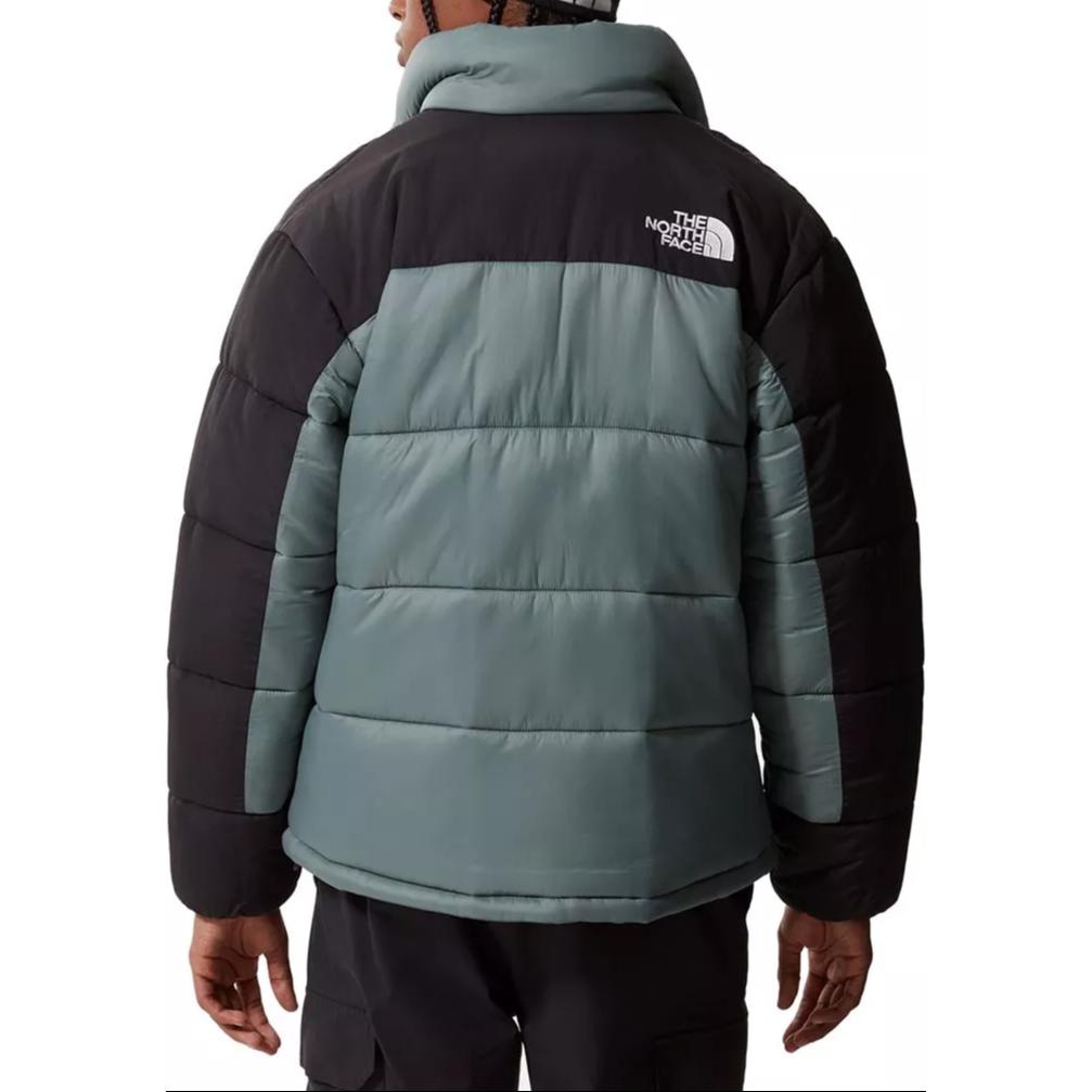 The North Face Printed Logo Zip-Up Down Jacket Light Blue — фото 4