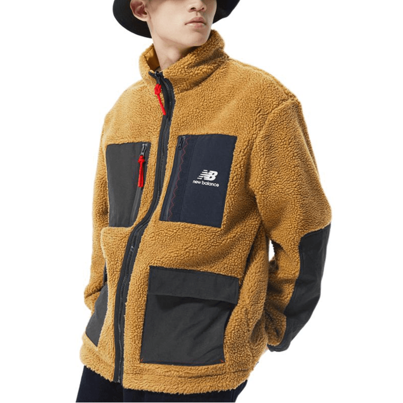 New Balance Fleece Jacket Brown — фото 4