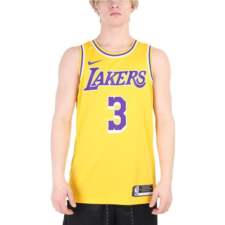 Nike NBA Los Angeles Lakers Davis 3 Jersey Yellow — фото 3