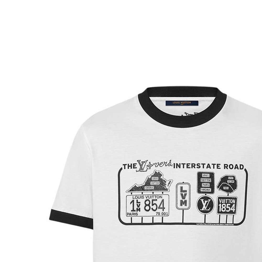 Louis Vuitton SS24 Loog Print T-Shirt White — фото 5