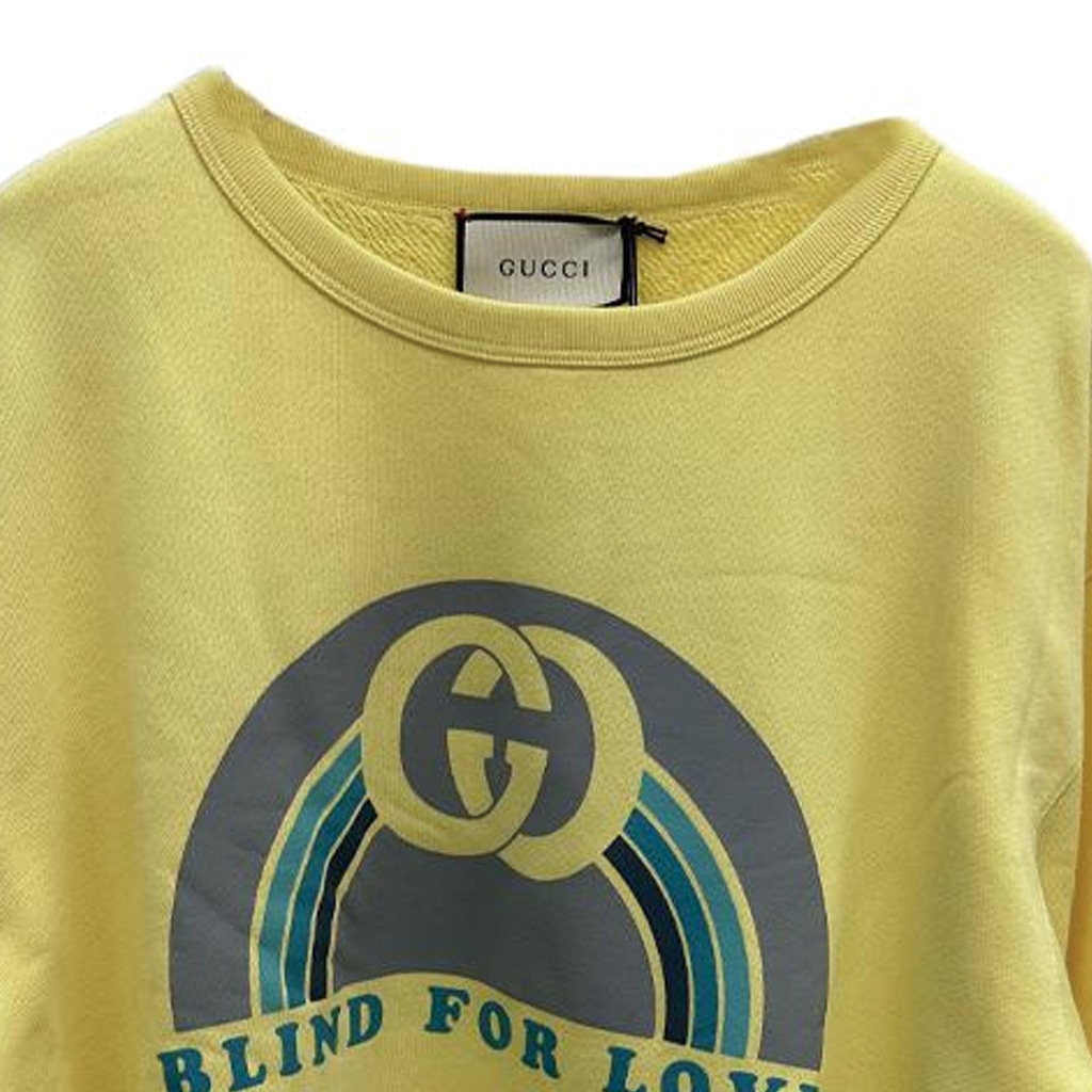 Gucci Logo Crewneck Sweatshirt Yellow — фото 2