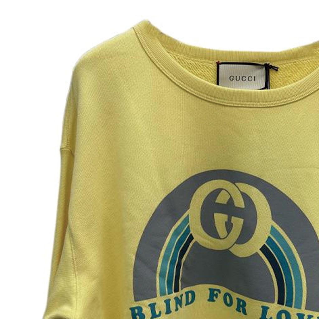 Gucci Logo Crewneck Sweatshirt Yellow — фото 3