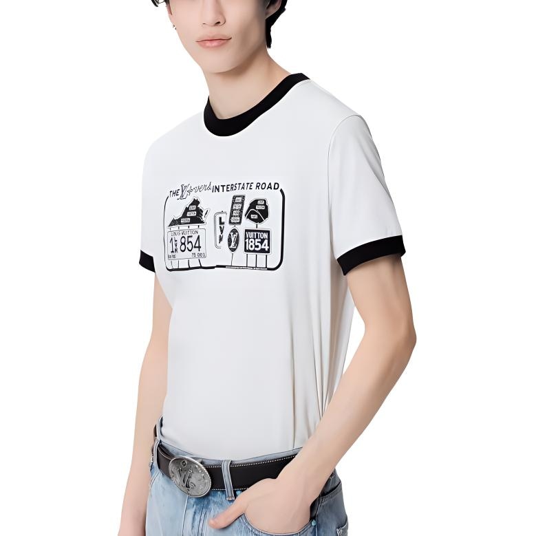 Louis Vuitton SS24 Loog Print T-Shirt White — фото 2