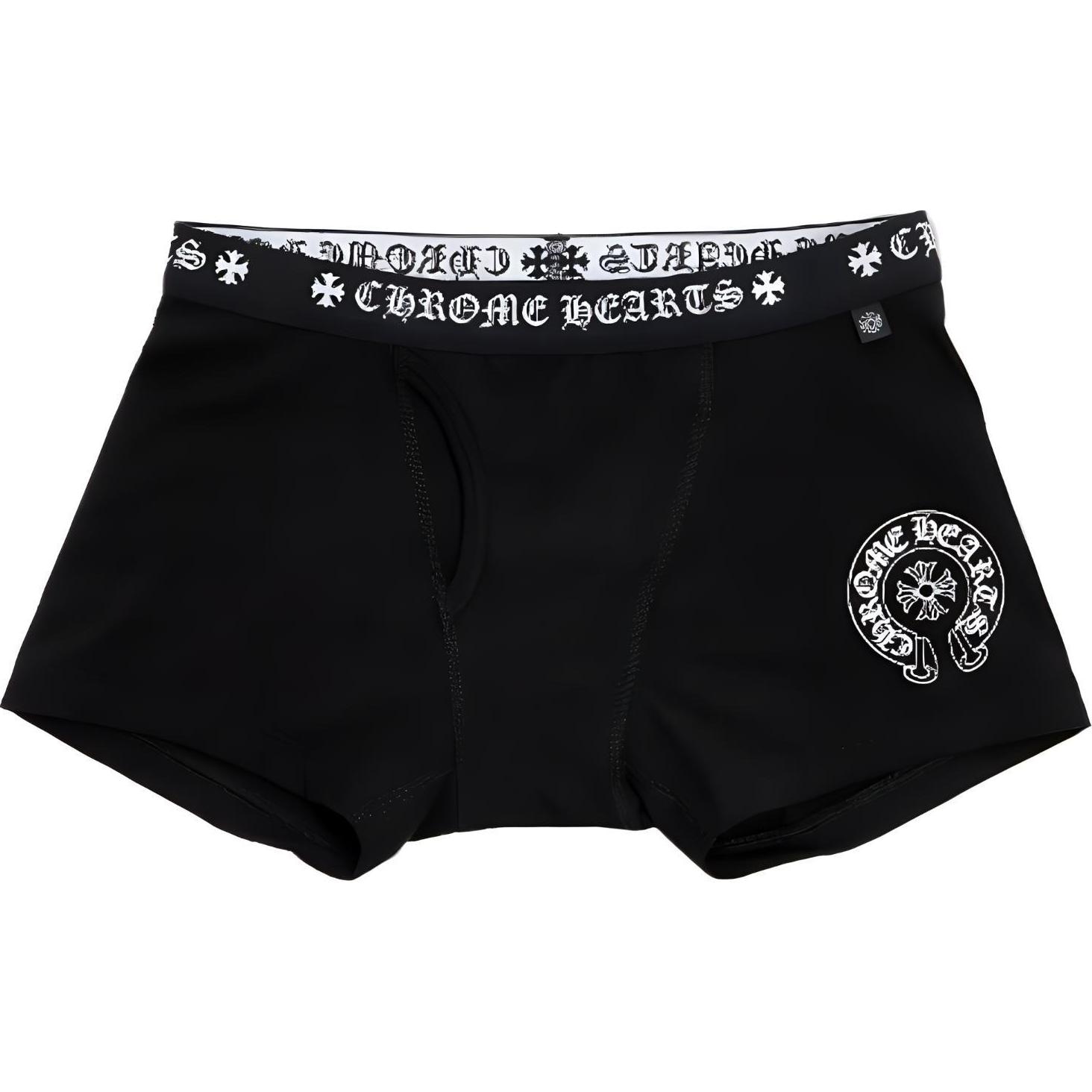 Chrome Hearts Logo Embroidered Boxers Black