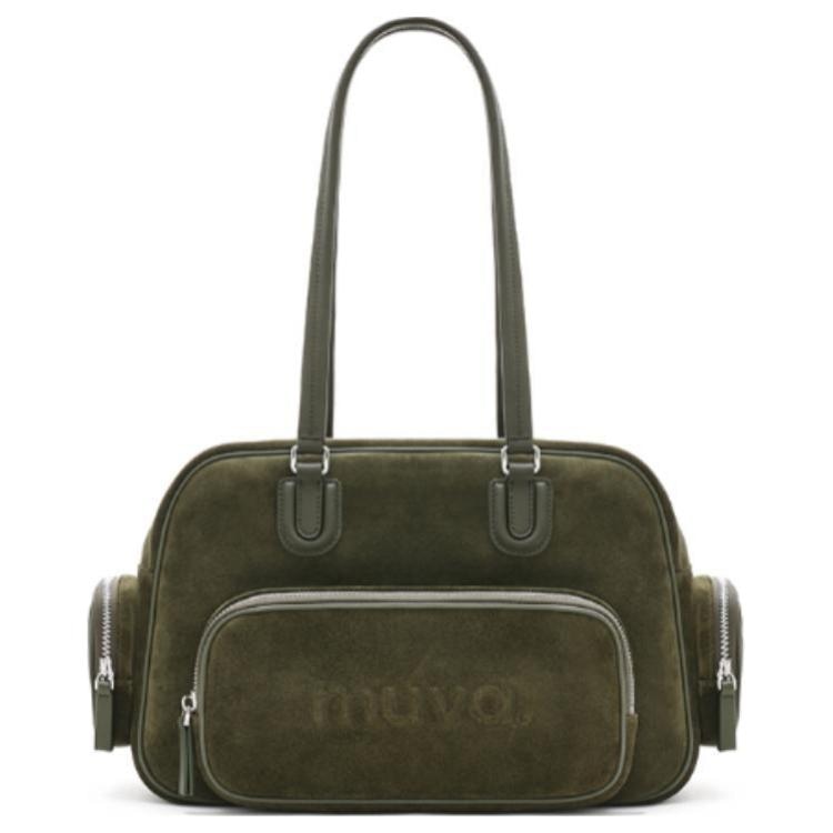Сумки Muva Large Leather Tote Olive/Maple Brown