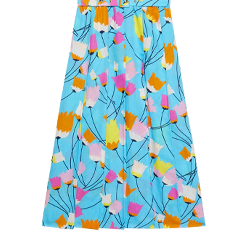 Gucci Tulip Print Dress Blue — фото 8