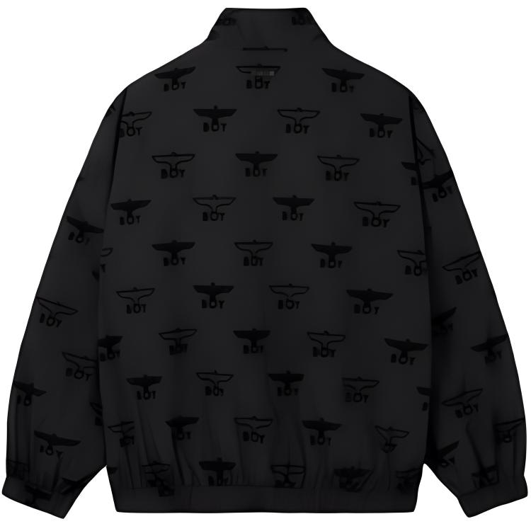 Boy London Letter Print Zip Jacket Black — фото 1