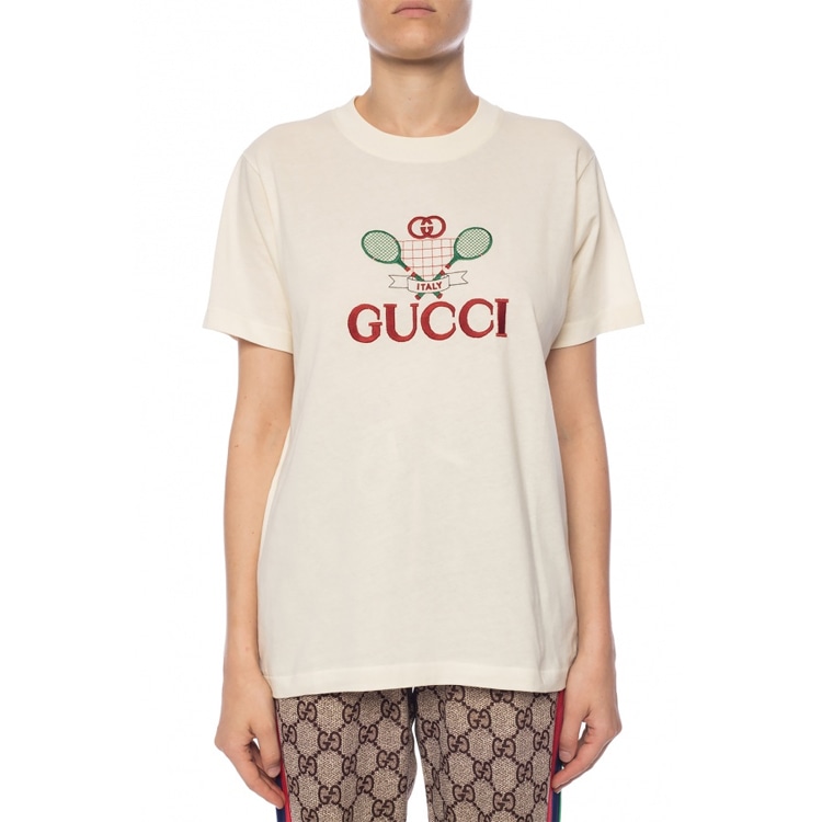 Gucci Tennis Print T-Shirt White — фото 3