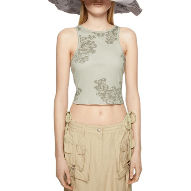 Acne Studios FW24 Lace Vest Gray Green — фото 1