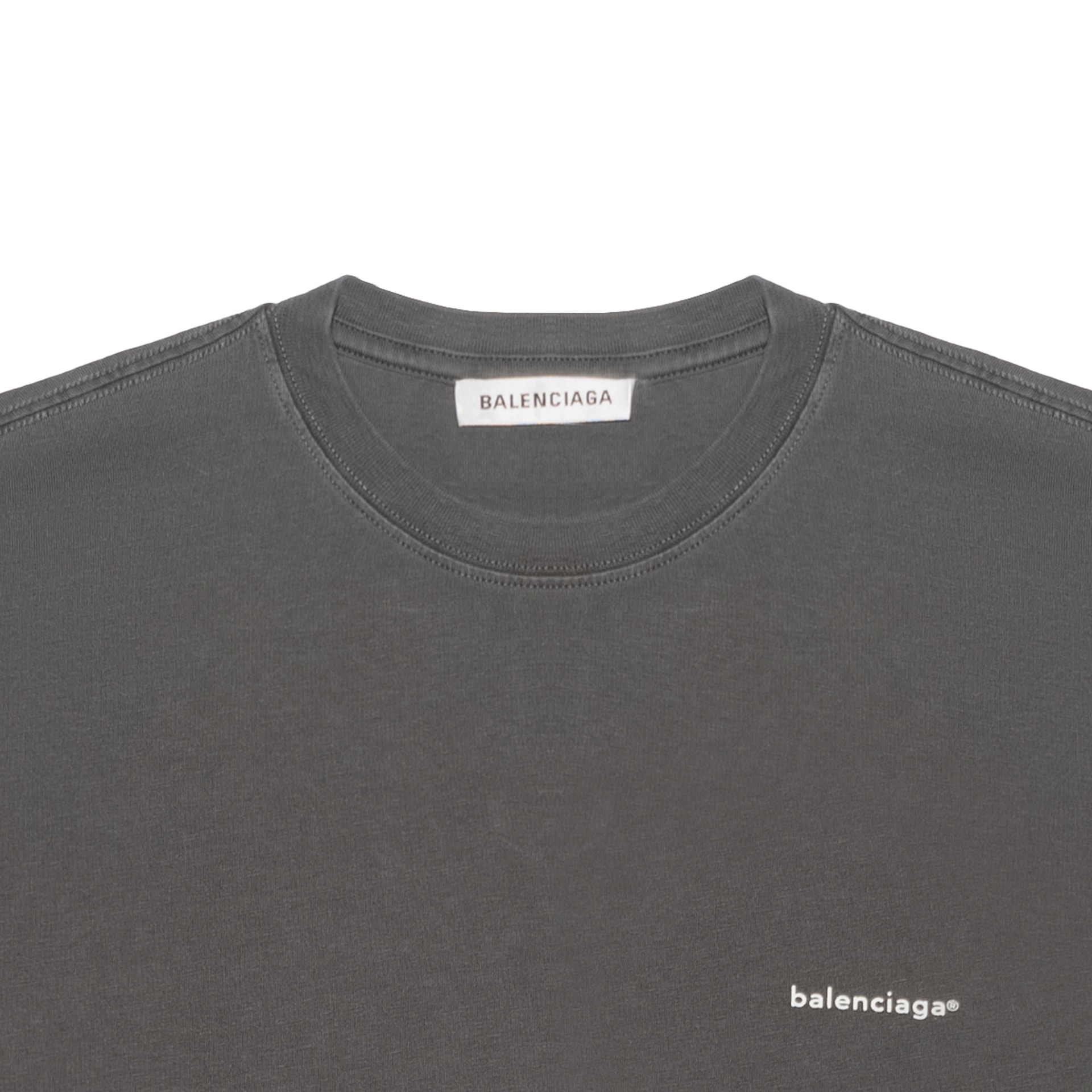 Balenciaga Logo Print T-Shirt Grey — фото 5