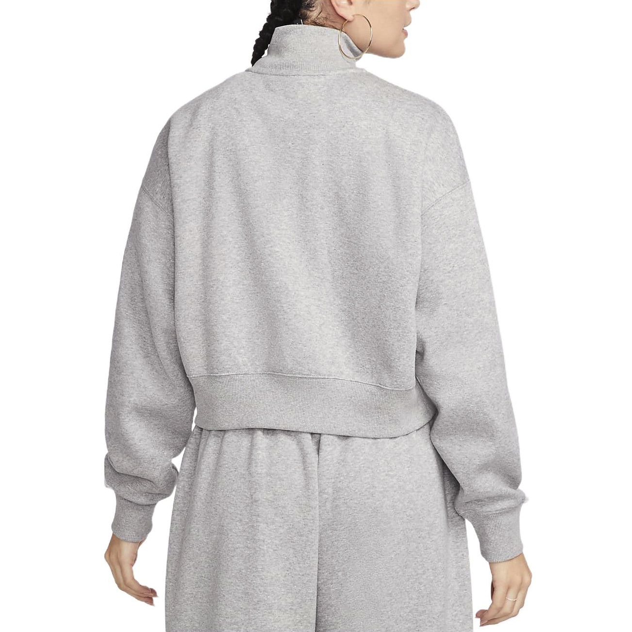Nike Polo Shirt Half-Zip Long Sleeve Gray — фото 3