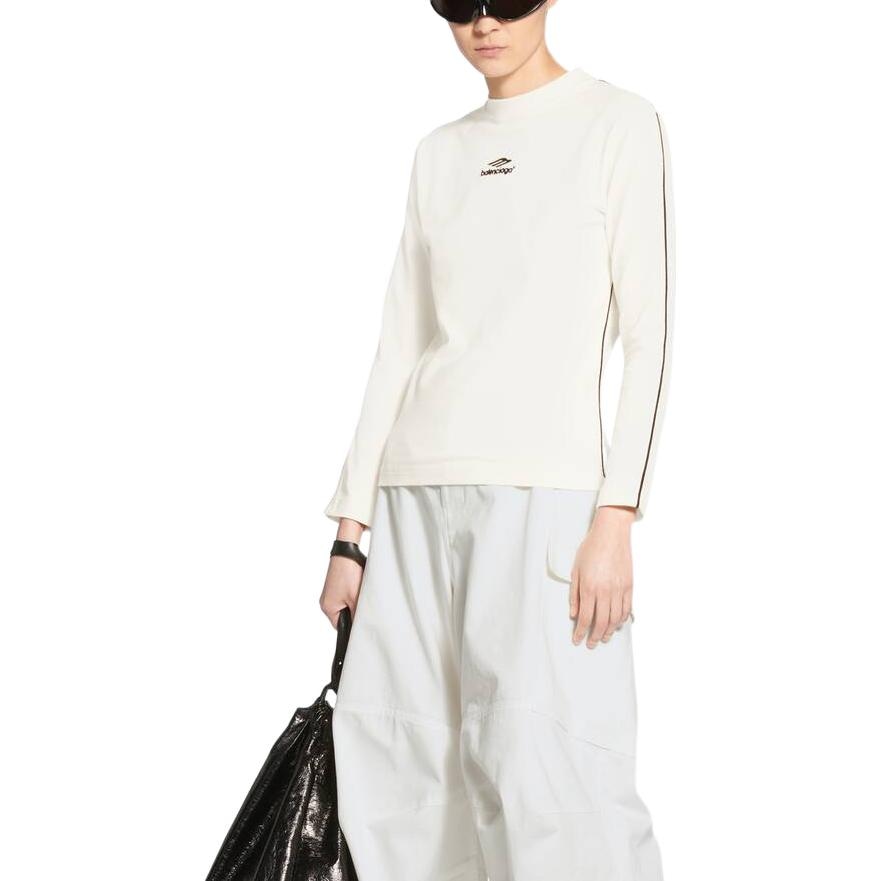Balenciaga FW22 Logo Crewneck Sweatshirt White — фото 3