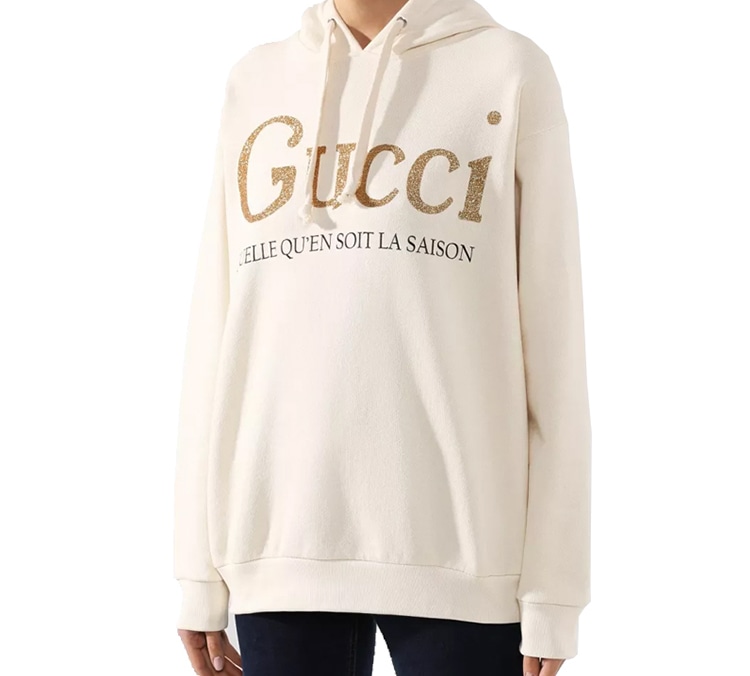 Gucci Platinum Logo Hoodie Off-White — фото 1