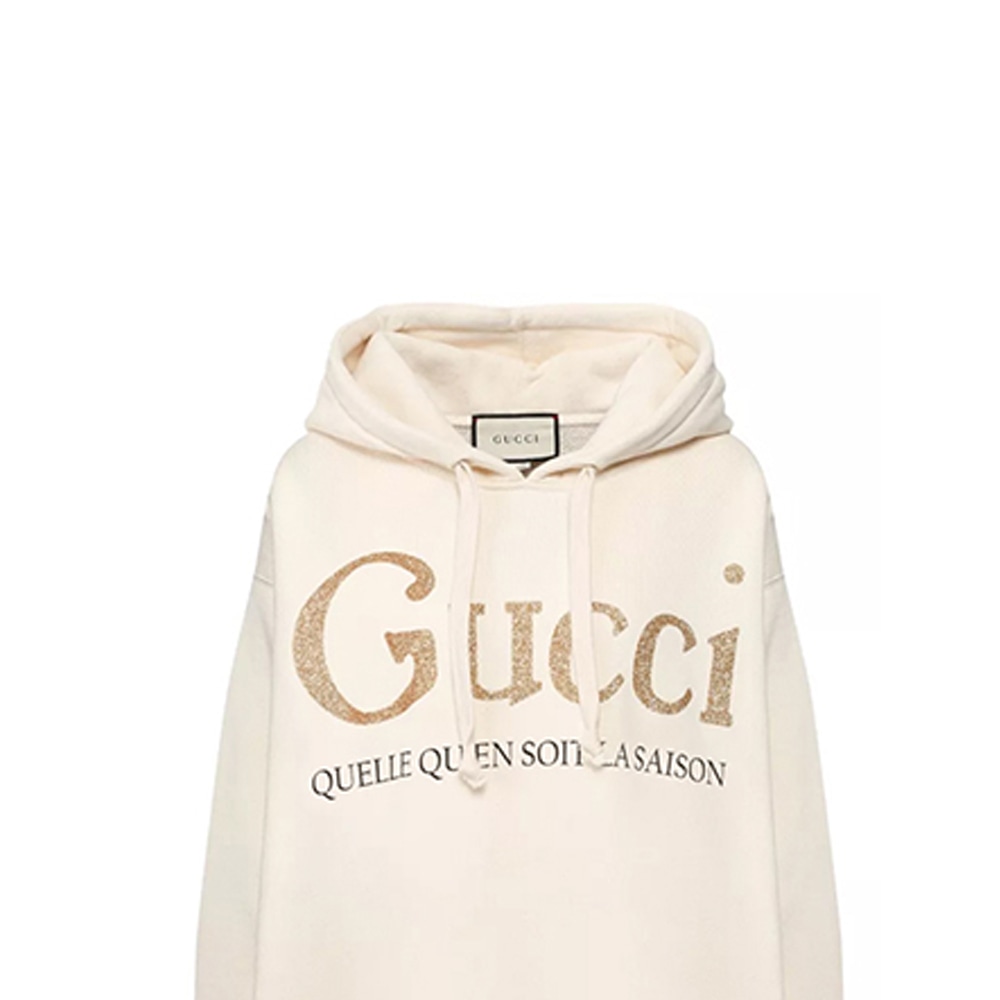 Gucci Platinum Logo Hoodie Off-White — фото 3
