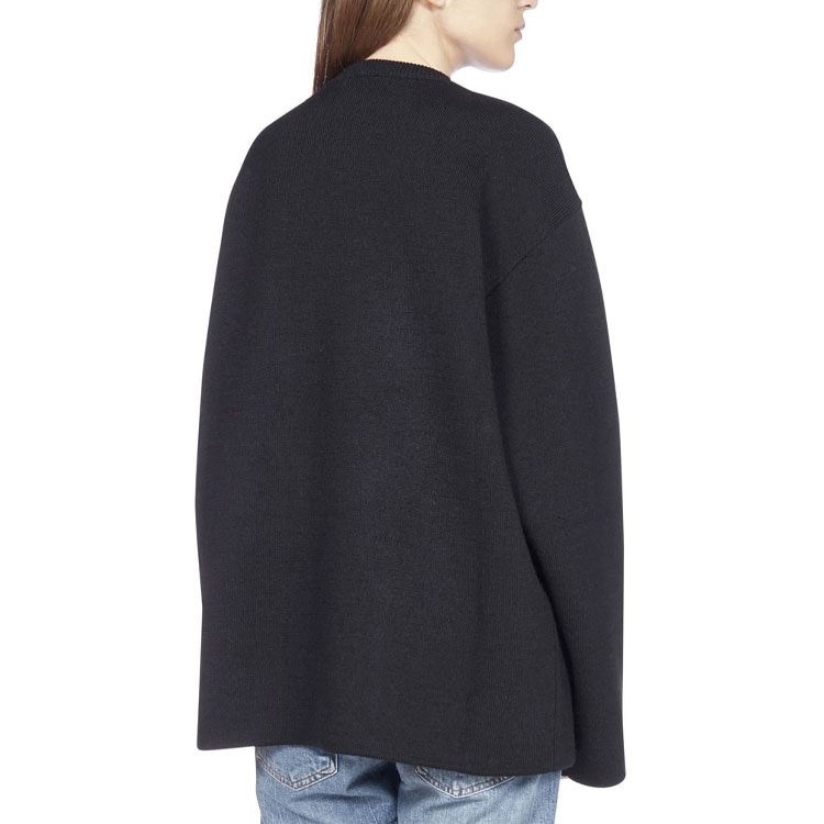 Balenciaga SS21 Multilingual Logo Long Sleeve Tee Black — фото 4