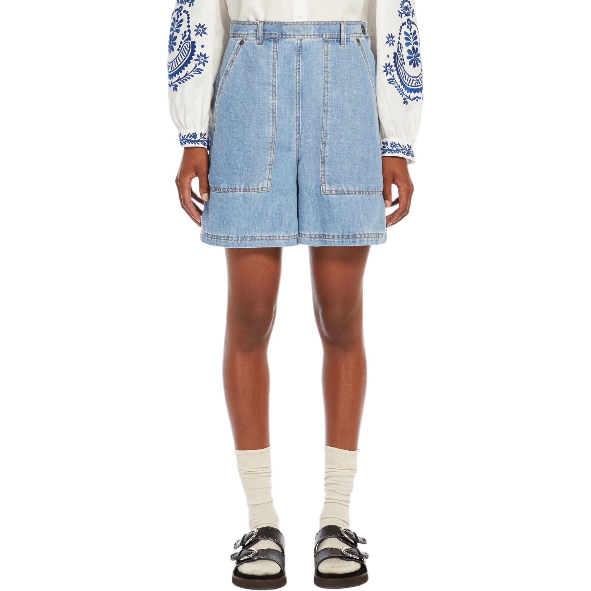 MaxMara WEEKEND MaxMara Elica Cotton And Linen Denim Jeans — фото 3