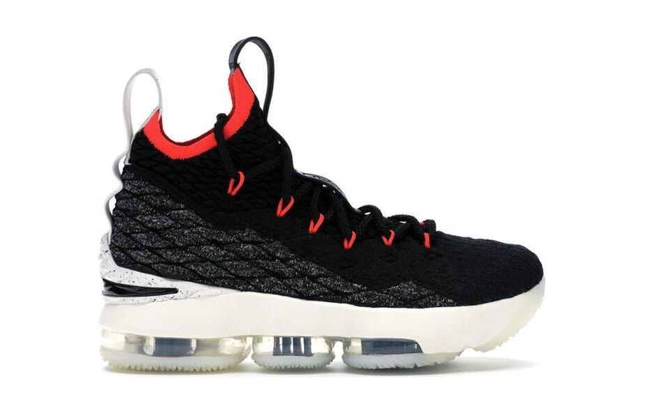 Nike Lebron 15 Black Bright Crimson — фото 7