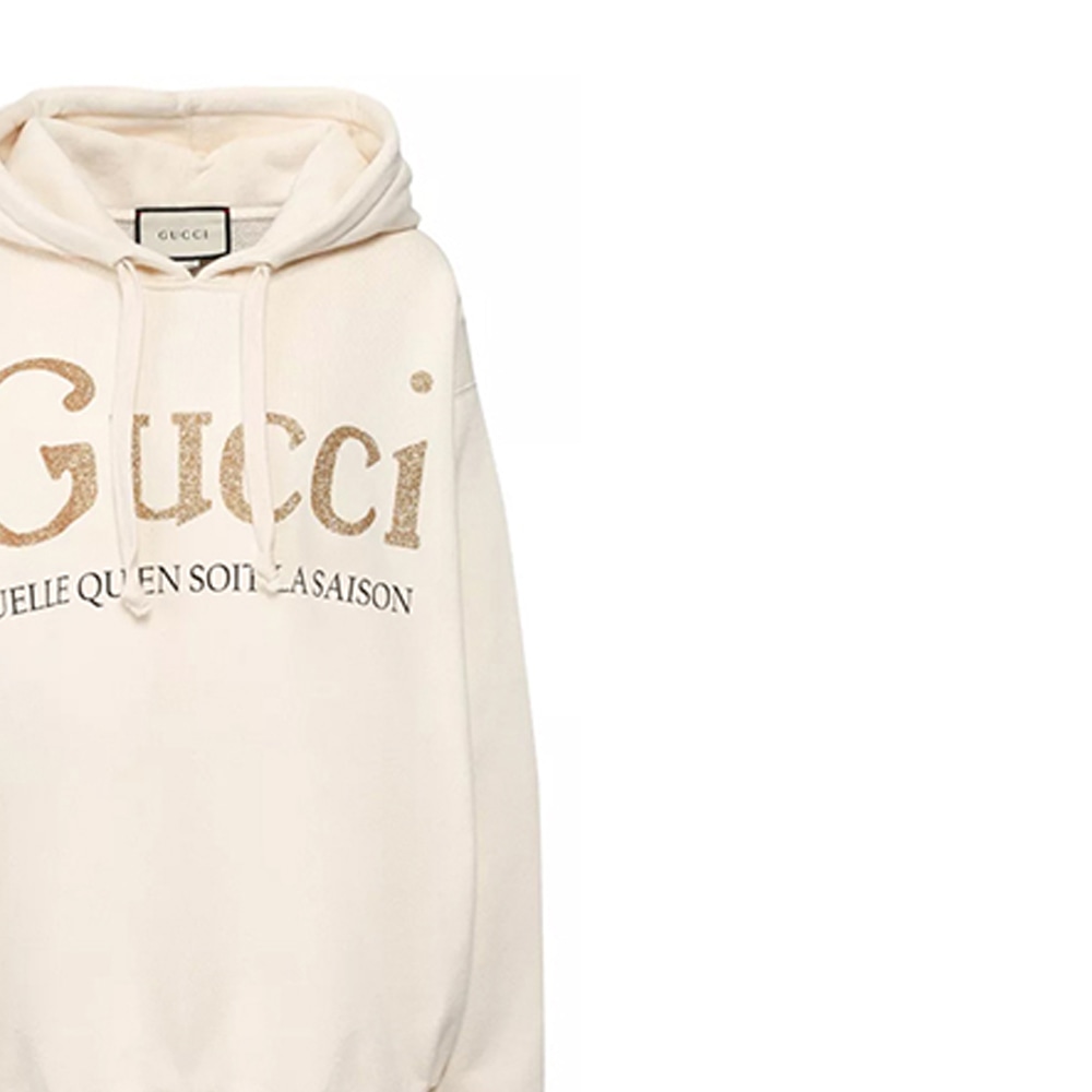 Gucci Platinum Logo Hoodie Off-White — фото 5