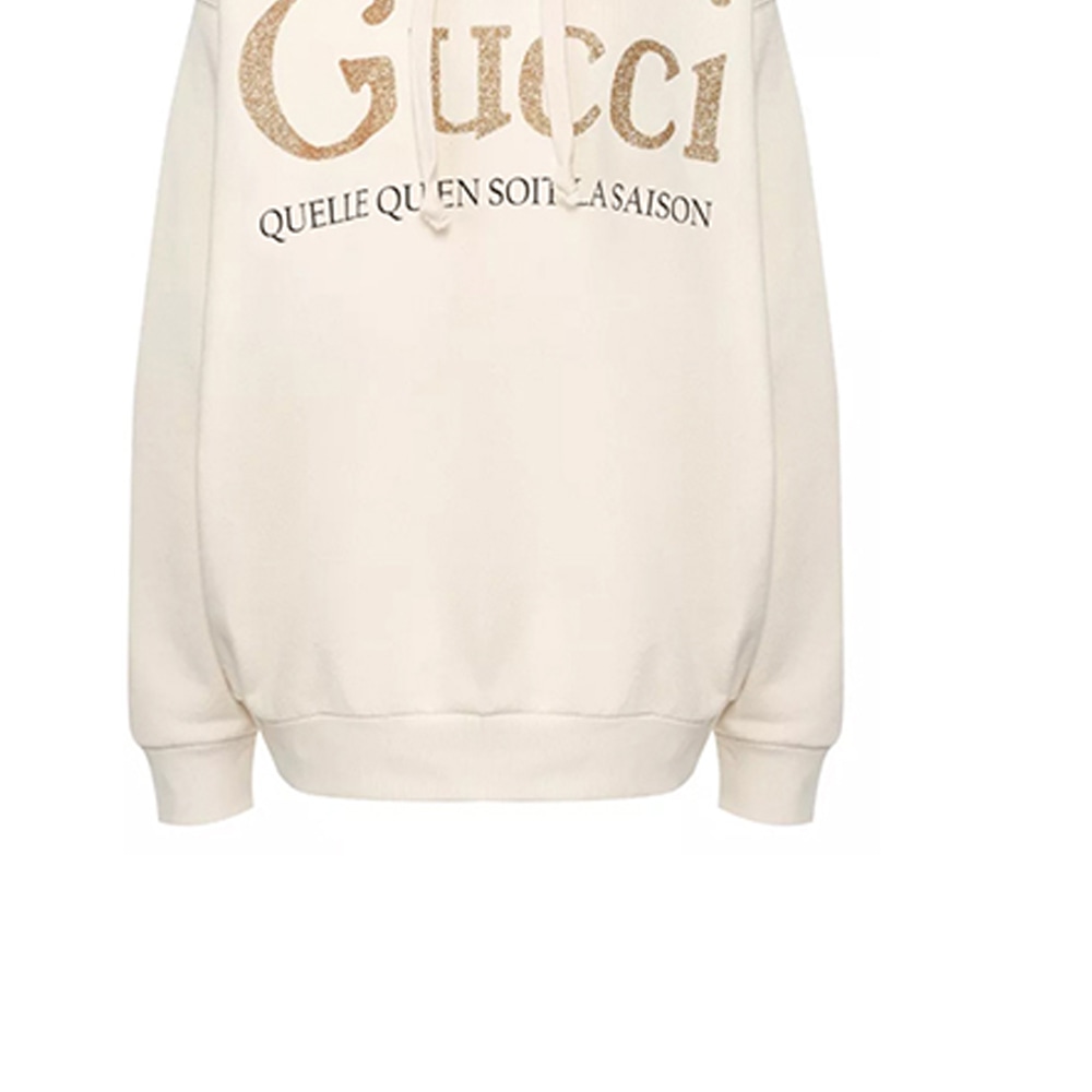 Gucci Platinum Logo Hoodie Off-White — фото 4