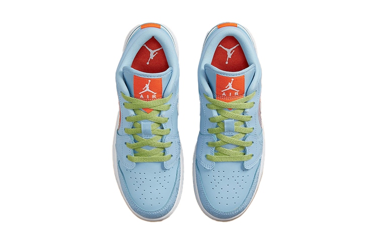 Jordan Air Jordan 1 Low Blue Stitch GS — фото 10