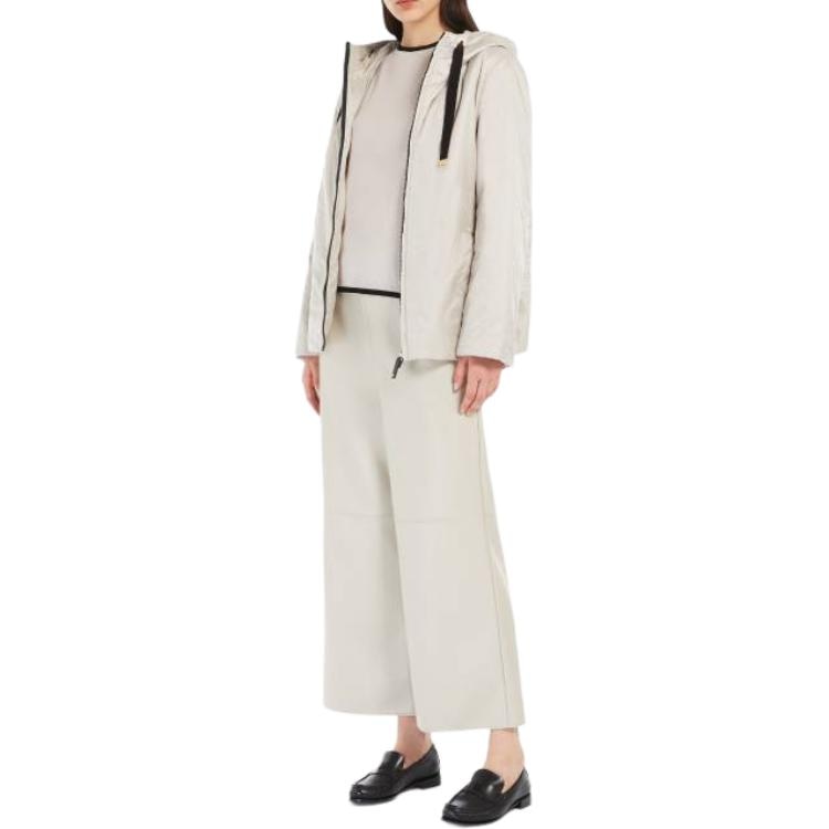 MaxMara Luciana Coated Fabric Trousers White — фото 4
