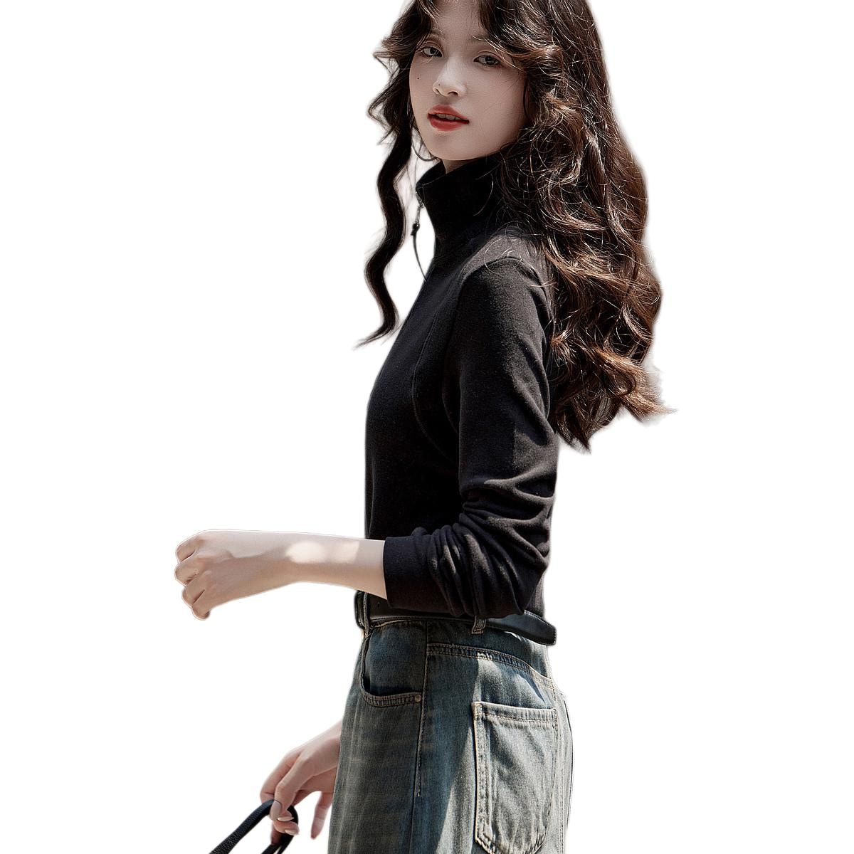Dme 【dme】 纯色立领休闲长袖领卫衣 女款 — фото 4