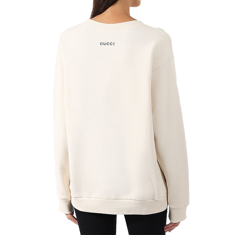Gucci Tiger Head Print Sweatshirt White — фото 2