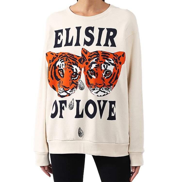 Gucci Tiger Head Print Sweatshirt White — фото 1