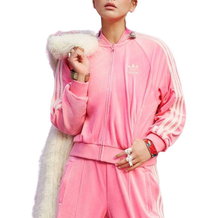 adidas originals x FEIFEI RUAN FW23 Velvet Track Jacket Pink — фото 4