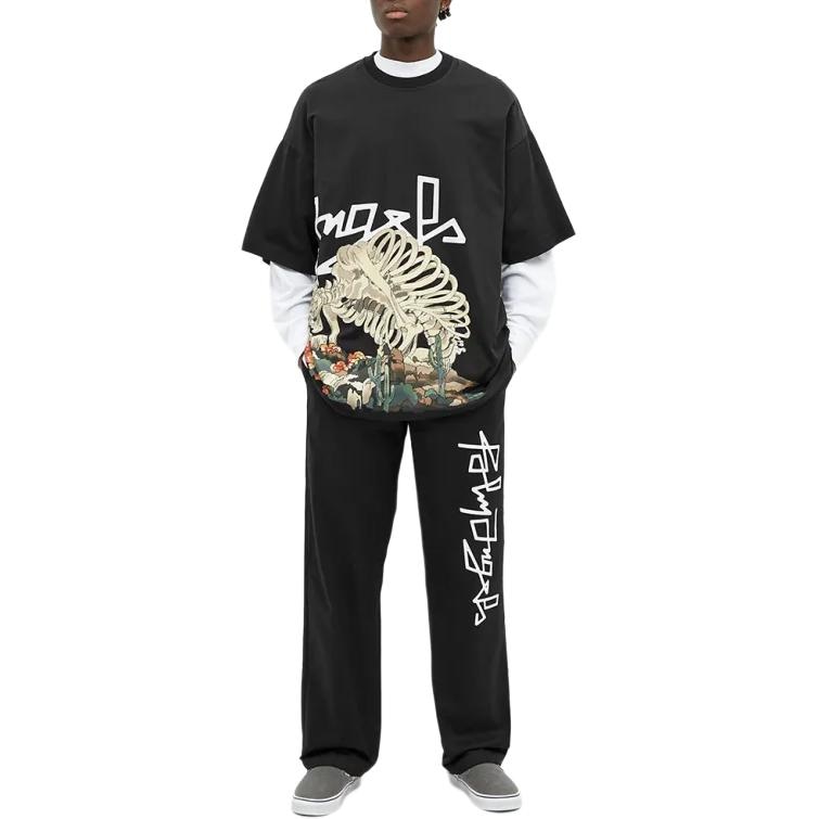 Palm Angels Skull Print T-Shirt Black — фото 1