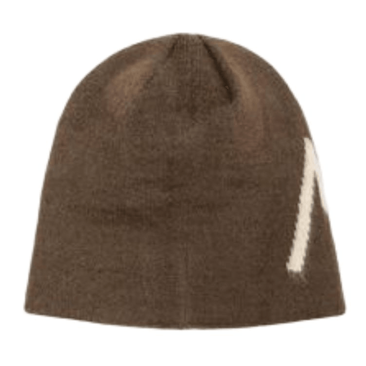 Stussy Solid Logo Acrylic Beanie Brown — фото 2