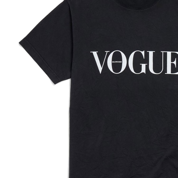 Balenciaga Printed Crewneck T-Shirt Black — фото 6