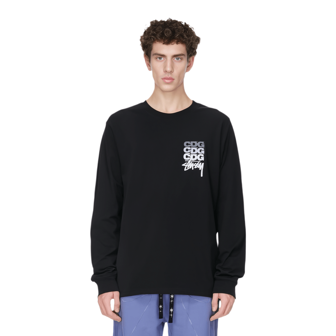 Stussy x CDG 40th Anniversary Logo Long Sleeve Tee — фото 2