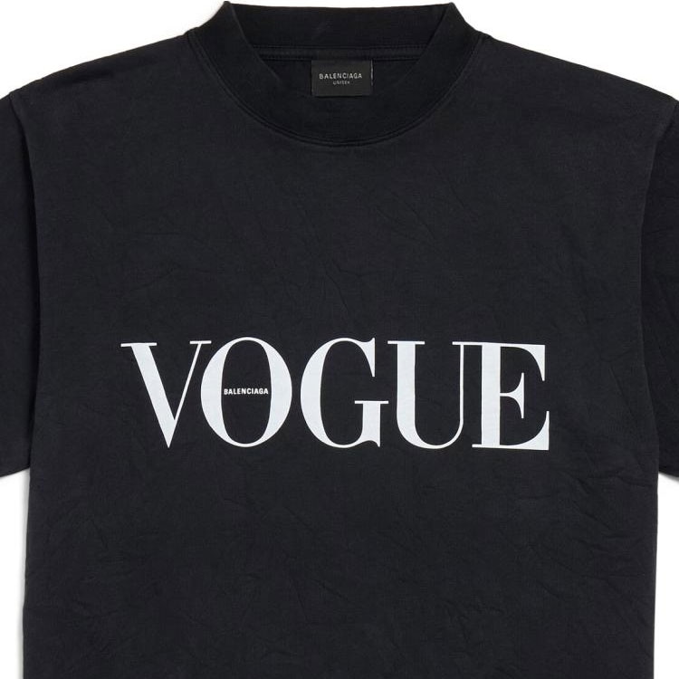 Balenciaga Printed Crewneck T-Shirt Black — фото 4