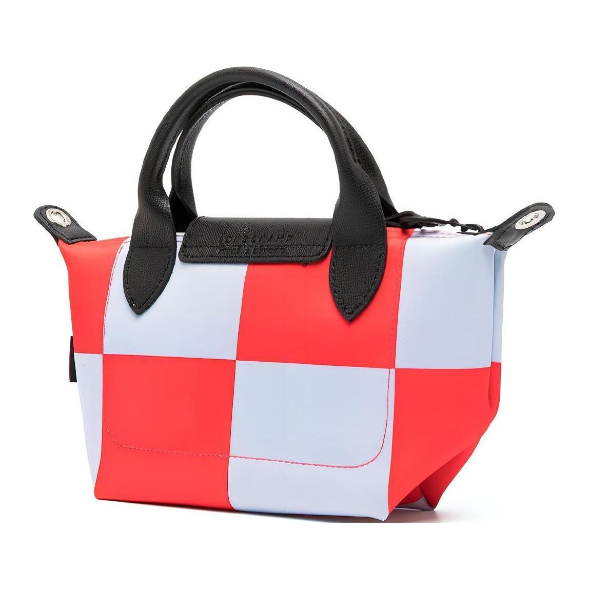 Longchamp Le Pliage Mini Sky Blue Red — фото 1