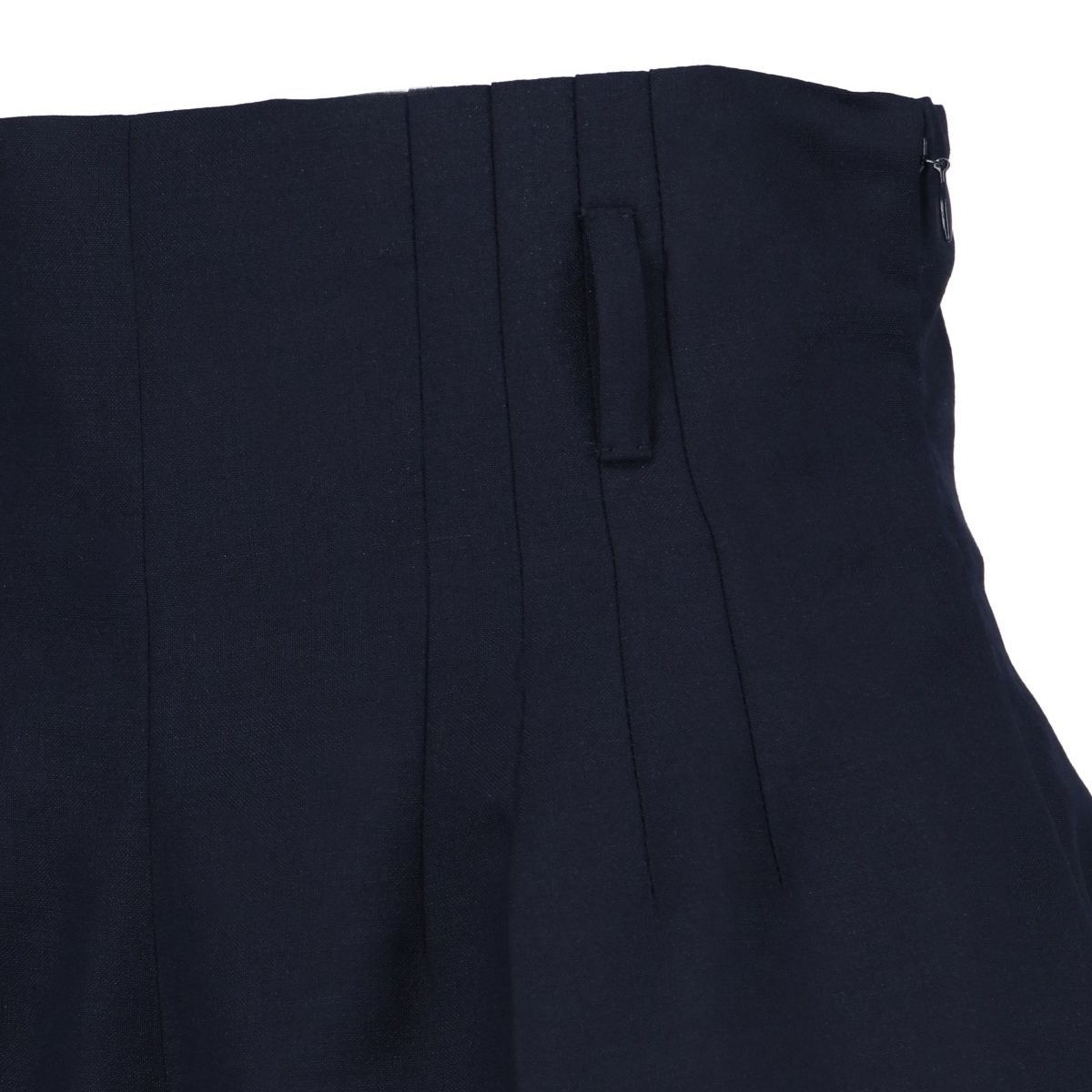Prada SS24 High Waist Side Zipper Shorts Navy Blue — фото 5
