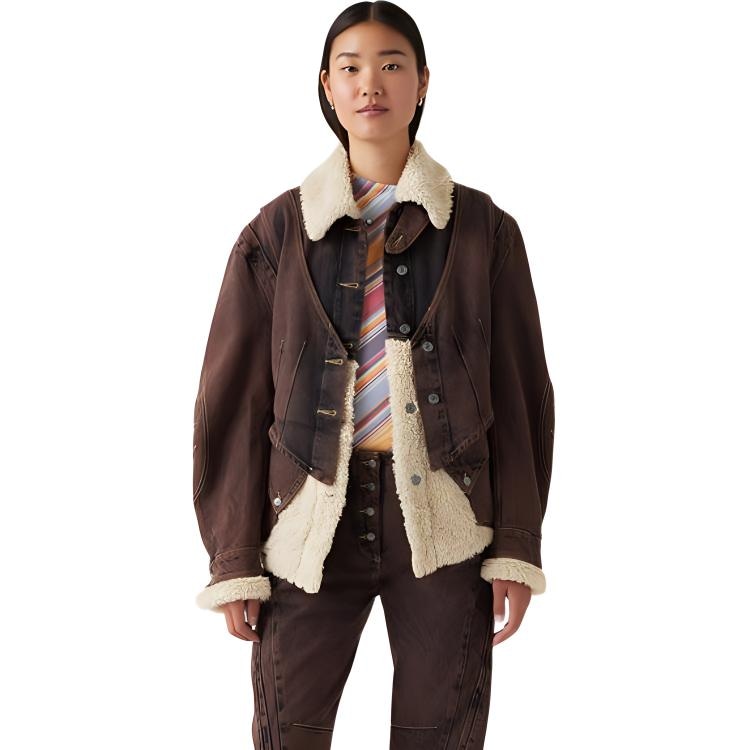 Levi’S Levi's x Kiko Kostadinov FW24 Brown Denim Jacket — фото 4