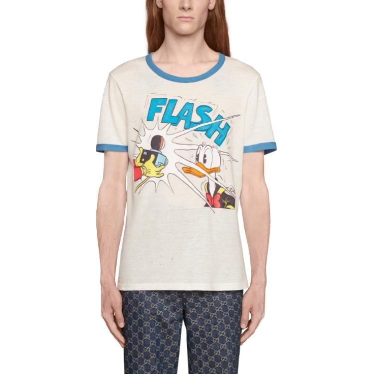 Gucci Donald Duck Crewneck T-Shirt Ivory — фото 1